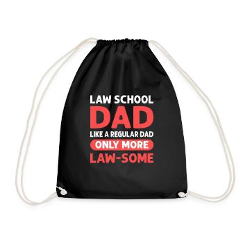 Law School Dad - Like a Regular Father Only More - Drawstring Bag - black - Front