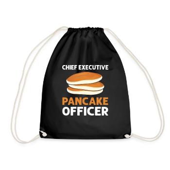 Directeur général Pancake Officer. Gaufre - Sac de sport léger - noir - Devant