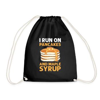 Je cours sur des crêpes - Sac de sport léger - noir - Devant