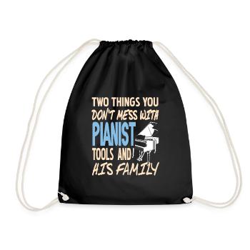 Two Things You Don't Mess With Pianist Cool Retro - Turnbeutel - Schwarz - Vorne