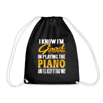 Je sais que je suis bon pour jouer le piano drôle pianiste - Sac de sport léger - noir - Devant