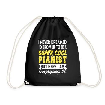 Je n’ai jamais rêvé de devenir un super pianiste - Sac de sport léger - noir - Devant