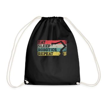 Robot Robotique Ingénieur Rétro - Sac de sport léger - noir - Devant