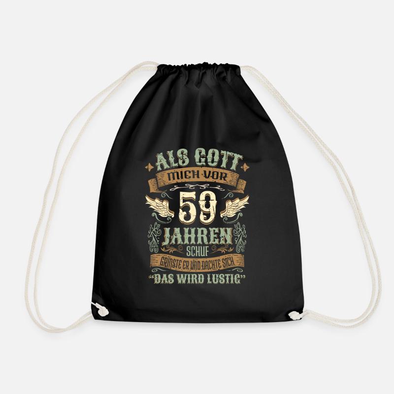 59 Geburtstag Geschenk Jahre Geburtstagsgeschenk - Turnbeutel - Schwarz