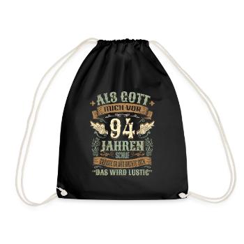 94 Geburtstag Geschenk Jahre Geburtstagsgeschenk - Turnbeutel - Schwarz - Vorne