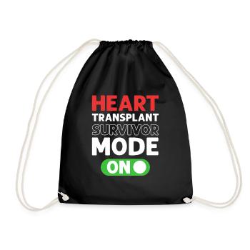 Mode de survie en transplantation cardiaque. - Sac de sport léger - noir - Devant