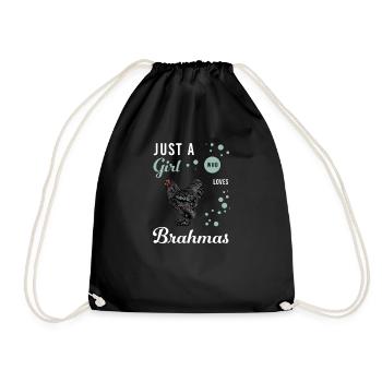 Brahma Chicken I Chicken Poultry Motif for - Drawstring Bag - black - Front