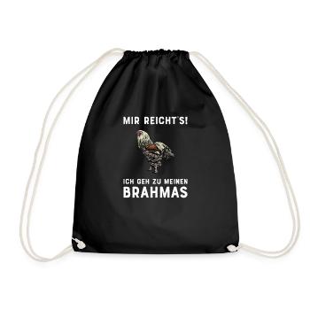 Brahma Hühner I Chicken Geflügel Motiv für - Turnbeutel - Schwarz - Vorne