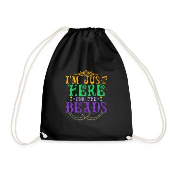Je suis juste ici pour le défilé des perles du Mardi Gras - Sac de sport léger - noir - Devant
