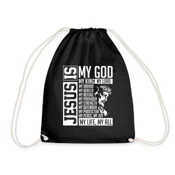Versets inspirants des dévots du christianisme - Sac de sport léger - noir - Devant