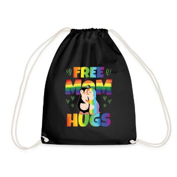 Kostenlose Mama-Umarmungen | Pride Month | LGBT - Turnbeutel - Schwarz - Vorne