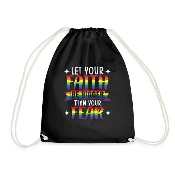 LGBTQ Zitat LGBT Pride Monat - Turnbeutel - Schwarz - Vorne