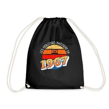 1967 Cadeau Pour Anniversaire année de Naissance - Sac de sport léger - noir - Devant