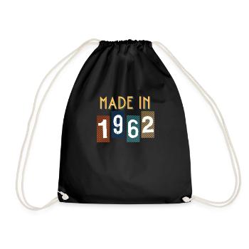 1962 Cadeau Pour Anniversaire année de naissance - Sac de sport léger - noir - Devant