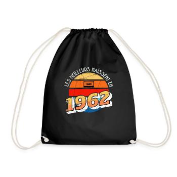 1962 Cadeau Pour Anniversaire année de naissance - Sac de sport léger - noir - Devant
