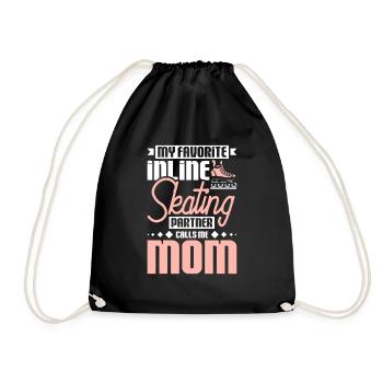 My favorite inline skater calls me mom - Turnbeutel - Schwarz - Vorne