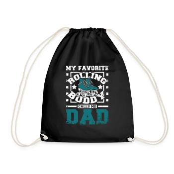 My favorite inline skater calls me dad - Turnbeutel - Schwarz - Vorne