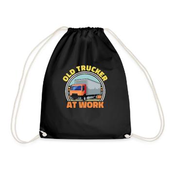 Truck Driver Trucker Truck Driver Funny - Drawstring Bag - black - Front