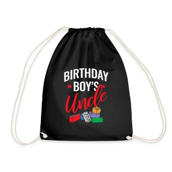 Uncle of the birthday boy Bauklötze - Drawstring Bag - black - Front