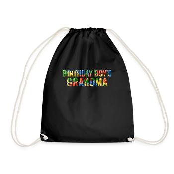 Birthday Kids Grandma Building Blocks - Sac de sport léger - noir - Devant