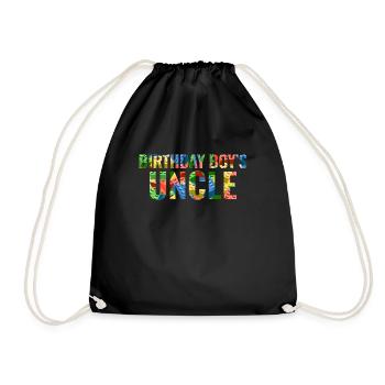 Uncle of the birthday boy Bauklötze - Drawstring Bag - black - Front