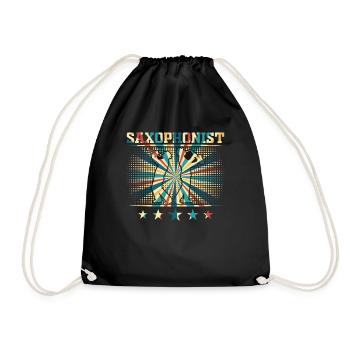 Saxophone Musician Saxophone Player - Saxophonist - Drawstring Bag - black - Front