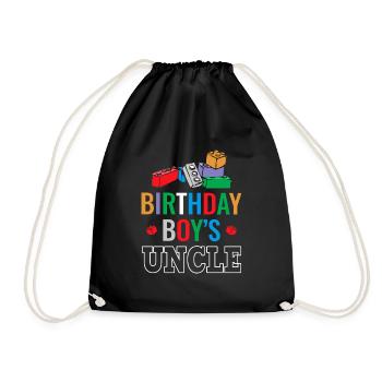Uncle of the birthday boy Bauklötze - Drawstring Bag - black - Front