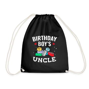 Uncle of the birthday boy Bauklötze - Drawstring Bag - black - Front