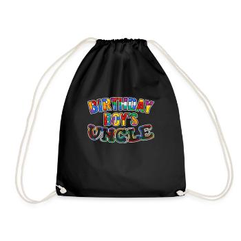 Uncle of the birthday boy Bauklötze - Drawstring Bag - black - Front