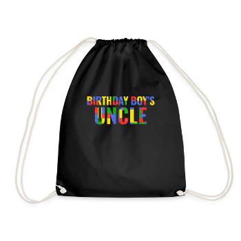 Uncle of the birthday boy Bauklötze - Drawstring Bag - black - Front