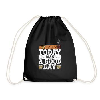 Cigar cigarette smokers - Drawstring Bag - black - Front