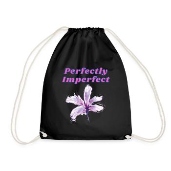 Perfectly Imperfect - Drawstring Bag - black - Front