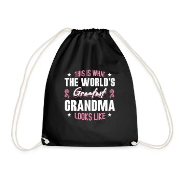 La plus grande grand-mère ressemble à la fête des mères - Sac de sport léger - noir - Devant