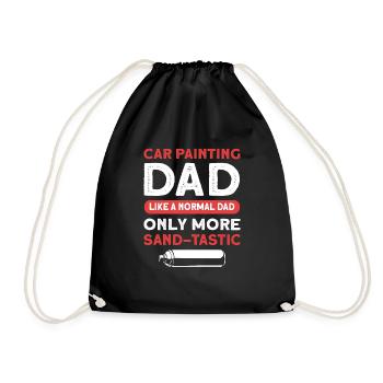 Car painting father - like a normal father only - Drawstring Bag - black - Front