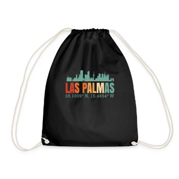 Las Palmas - Drawstring Bag - black - Front