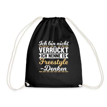 Ich Bin Nicht Verrückt - Turnbeutel - Schwarz - Vorne