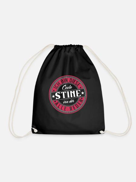 Stine Geschenkidee Geschenk Geburtstag - Turnbeutel - Schwarz
