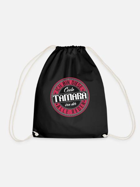 Tamara Geschenkidee Geschenk Geburtstag - Turnbeutel - Schwarz