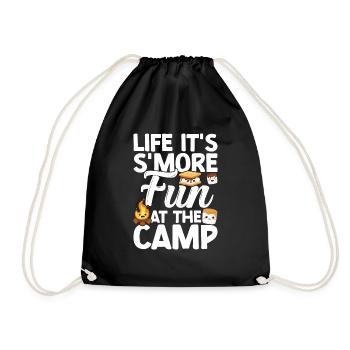 Marshmallow S'more - Drawstring Bag - black - Front