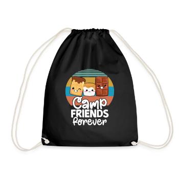 Marshmallow S'more - Drawstring Bag - black - Front