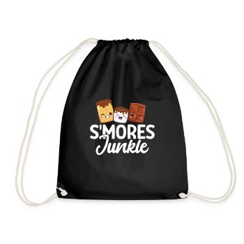 Marshmallow S'more - Drawstring Bag - black - Front