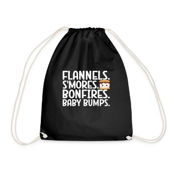 Marshmallow S'more - Drawstring Bag - black - Front