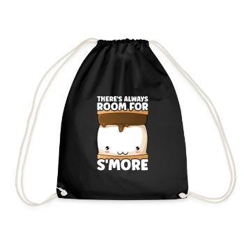Marshmallow S'more - Drawstring Bag - black - Front