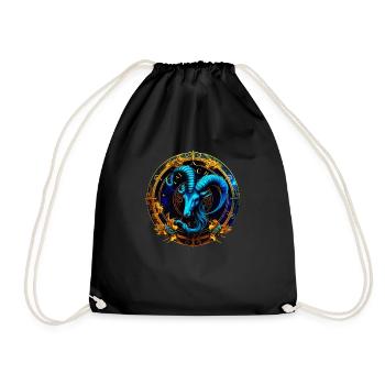 Portez votre signe du zodiaque astrologique avec fierté: Capric - Sac de sport léger - noir - Devant