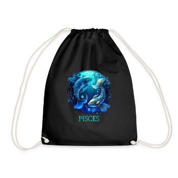 Nehmen Sie Ihre Fische-Identität an: Fische Pride Zodiac - Turnbeutel - Schwarz - Vorne