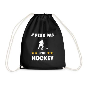 Je peux pas j'ai hockey cadeau hockeyeur - Sac de sport léger - noir - Devant