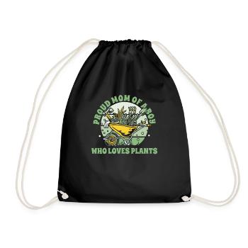 Hobby Gardener Garden Wheelbarrow Gardening Mom - Drawstring Bag - black - Front