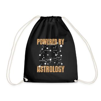 Propulsé par astrologie rétro astrologue vintage - Sac de sport léger - noir - Devant