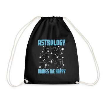 L’astrologie me rend heureux Rétro Astrologue Drôle - Sac de sport léger - noir - Devant