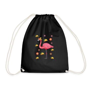 Flamingo Sombrero Tacos Cinco De Mayo Fiesta - Sac de sport léger - noir - Devant